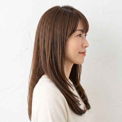 【40代上品】ツヤ感マロンブラウン×手入れ簡単レイヤー