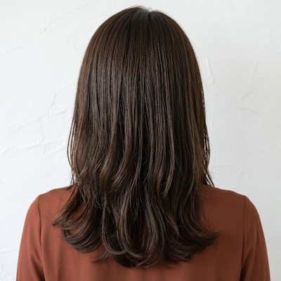 【30代40代】小顔くびれレイヤー×秋色艶セミロング