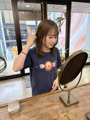縮毛矯正　レイヤーカット　イルミナカラー