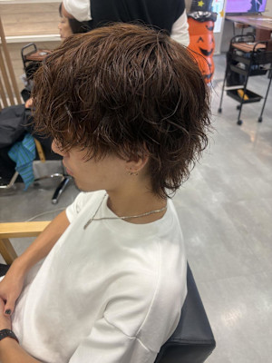 波巻きパーマ