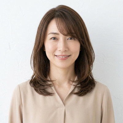 【40代】大人可愛いふんわりくびれミディ/白髪対策