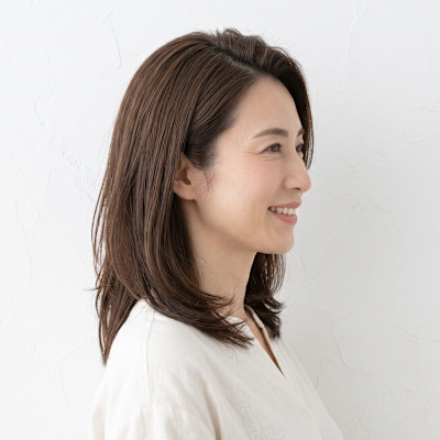 【40代】大人上品ナチュラルレイヤーミディ/白髪対策