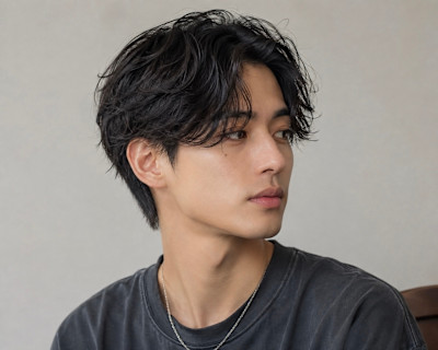 大人ナチュラルセンターパート