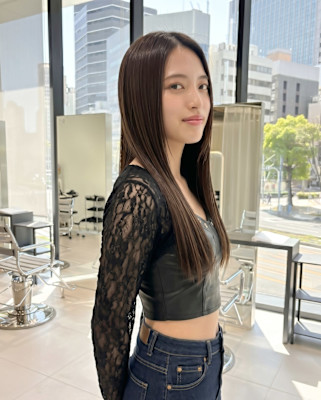 レイヤーカット＿韓国調布ハッシュカット顔周り前髪カット