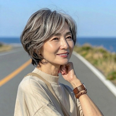 【大人ショートは「トップの高さ」で印象が変わります】  明石