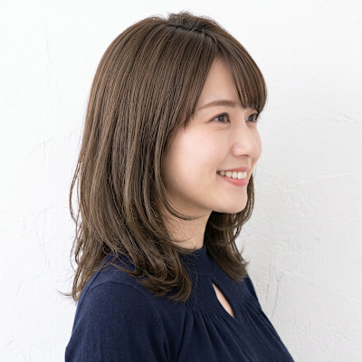 【30代】小顔ミディ×ふんわり前髪×ナチュラル