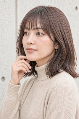 大人フェミニンな愛されミディアム