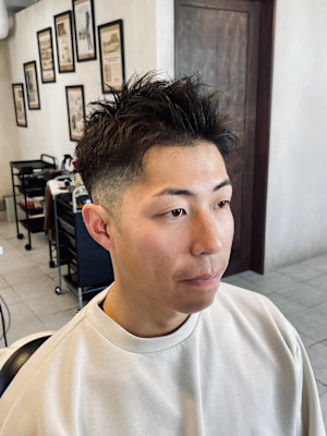 【30代 男性】カジュアルアップバングショート