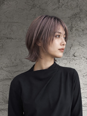 船橋・吉kici｜ラベンダーグレージュのくびれボブ