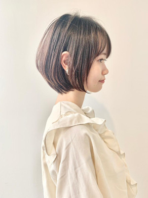 ◇大人可愛い40代50代60代ショートボブショート白髪ぼかし
