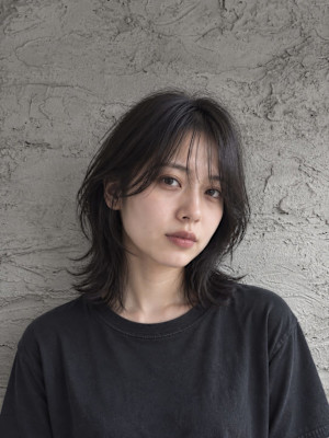 船橋・吉kici｜顔まわりが柔らかいミディアムウルフ