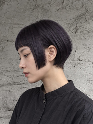 船橋・吉kici｜ダークバイオレットのコンパクトショート