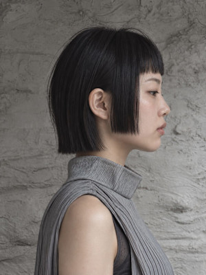 船橋・吉kici｜ワイドバングの黒髪ミディアムボブ