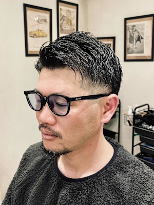【40代 男性】七三フェードツーブロック