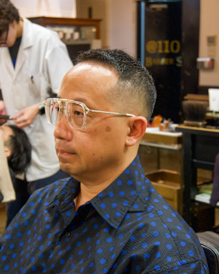 ツーブロックショートカルマヘアスリックバックジェットフェード