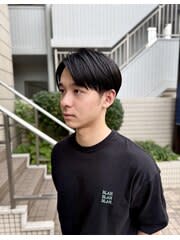メンズナチュラルショート　ツーブロック　別府メンズカット