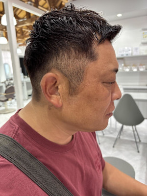 アップバングショート×白髪染め