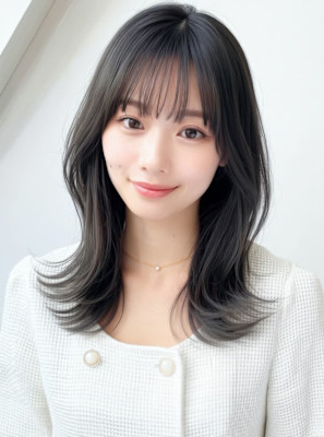 【韓国風★ムルギョル巻き×シースルーバング】艶髪大人可愛い