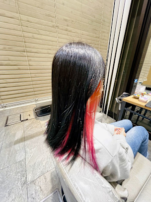 カッパー系レッドインナーカラー
