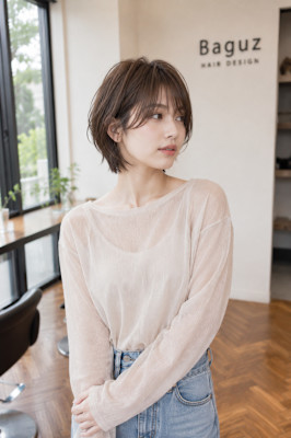 大人可愛いくびれショートボブ×顔まわりレイヤー
