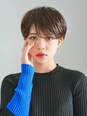 前下がりショート・ボブ/絶壁解消/前髪あり/40代/30代