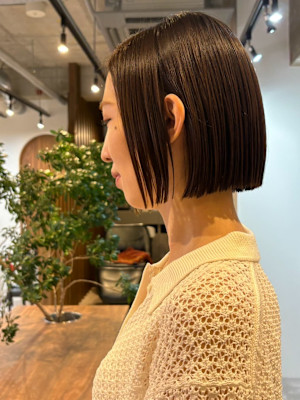 ミニボブ×オイルストレート