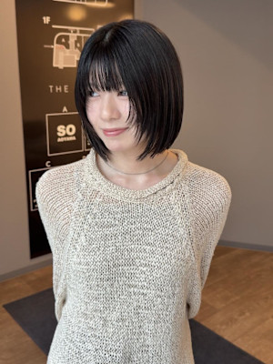 ナチュラルに可愛いボブカット