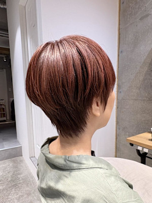 ◇大人40代50代60代ショートボブ丸みショート白髪ぼかし