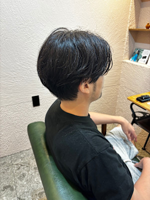 メンズパーマ メンズカット ニュアンスパーマ センターパート