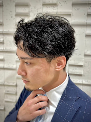 大宮メンズセンターパートニュアンスパーマ