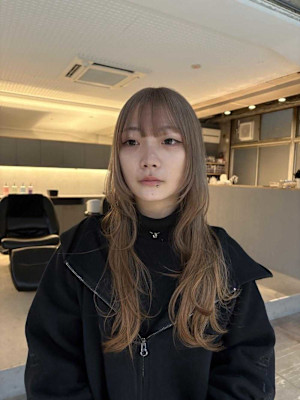 ミルクティーベージュ×ロングレイヤー
