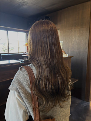 ミルクティーブラウン×ロングレイヤー