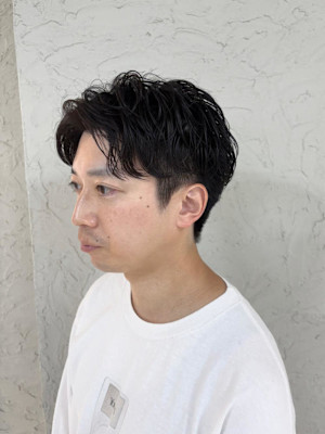 大人センターパートニュアンスパーマ