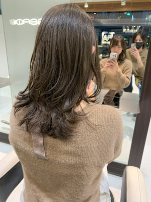 ロングレイヤーグレージュ