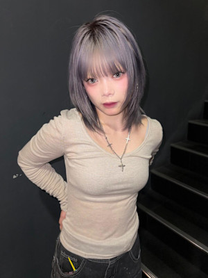 透け感ブルーラベンダー
