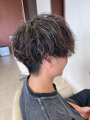 縦落ちツイストパーマ