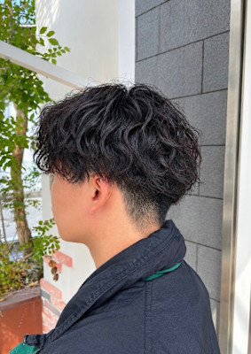 波巻きパーマ