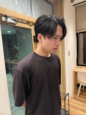 毛流れセンターパート