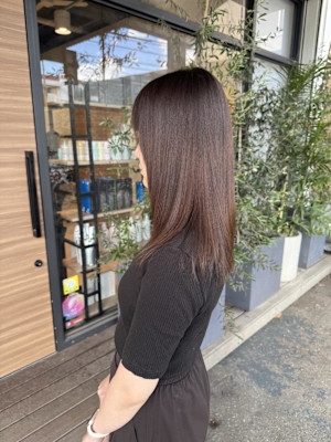 オートクチュール縮毛矯正で艶髪ストレート