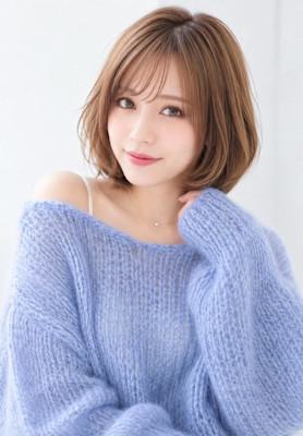 山村/大人可愛い小顔ゆるふわボブ/デジパー/大人ボブパーマ
