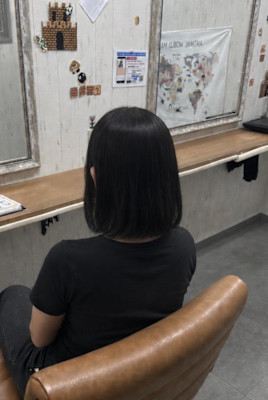 【透明感暗髪】ツヤ感たっぷりナチュラル美シルエットボブ