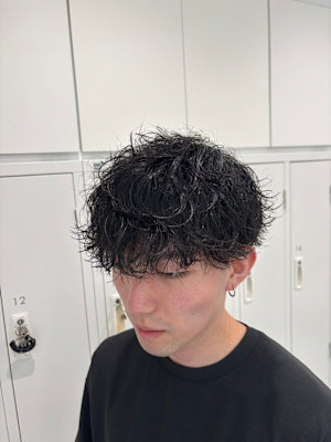 波巻きパーマ