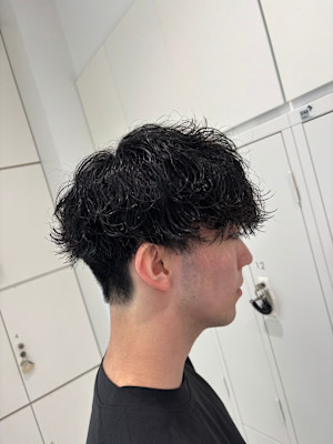 波巻きパーマ