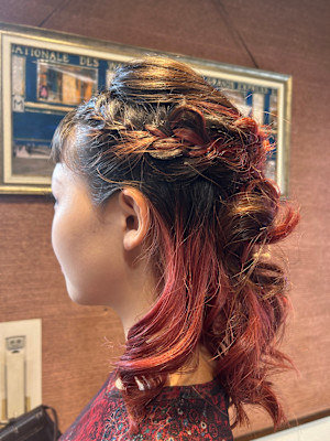 ハーフアップヘアアレンジ