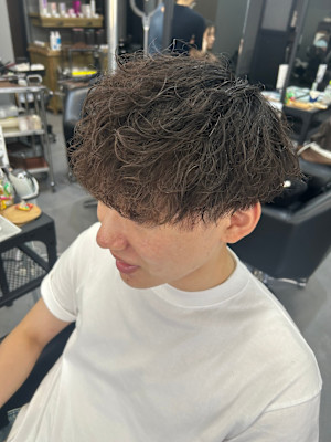 波巻き　シースルーバン　ブラウンヘア