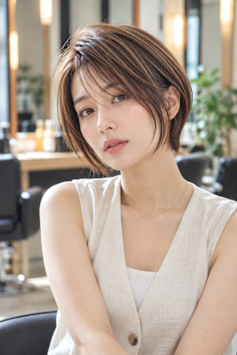 髪質改善×部分縮毛矯正で艶めく美髪ボブ30代40代