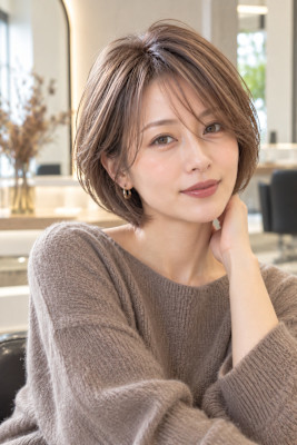 艶とまとまりを叶える大人女性の髪質改善ボブ
