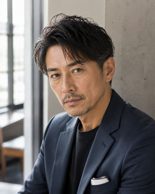 大人の色気を演出する無造作メンズパーマ