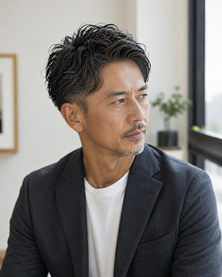 大人の色気を引き出す無造作パーマ