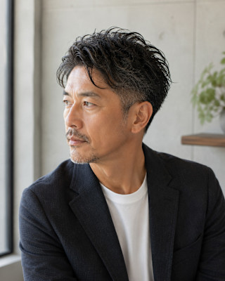 大人の色気を引き出す無造作パーマ